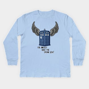 Angels Have the Phone Box Kids Long Sleeve T-Shirt